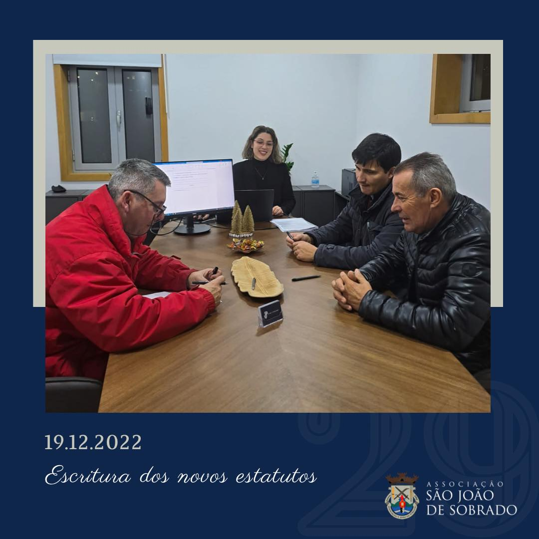 Escritura dos novos estatutos — 2022